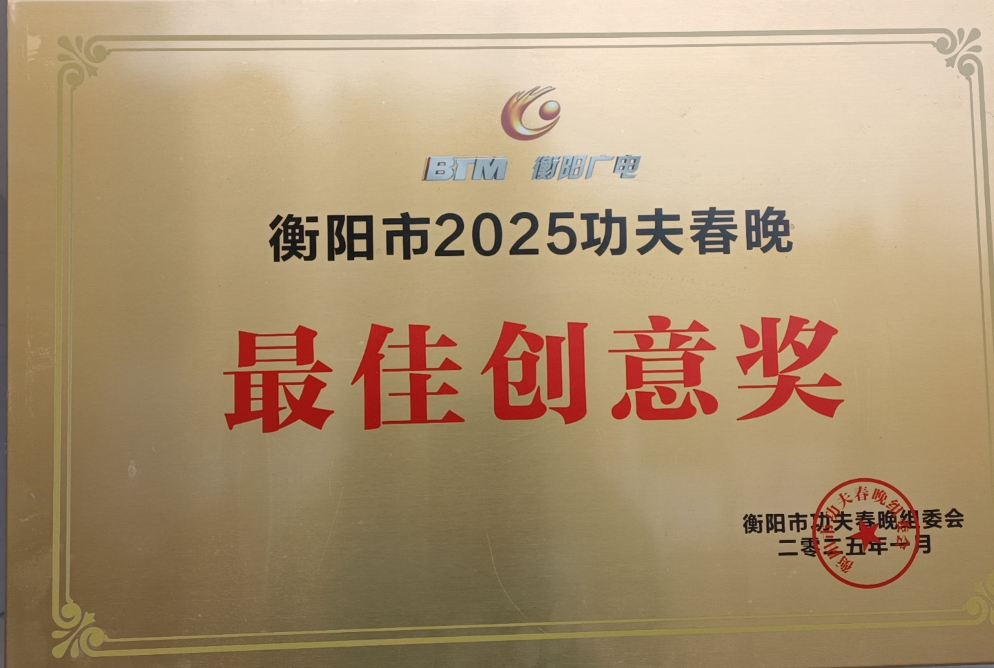 BTM 衡阳广电 衡阳市2025功夫春晚 最佳创意奖