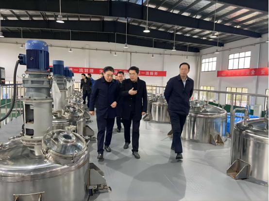 省工信厅石峰岗副厅长、市工信局邹锟局长、县委副书记陆志宏等领导一行莅临我司指导节后复工复产工作！