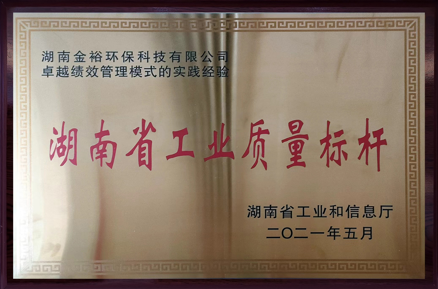 湖南省工业质量标杆