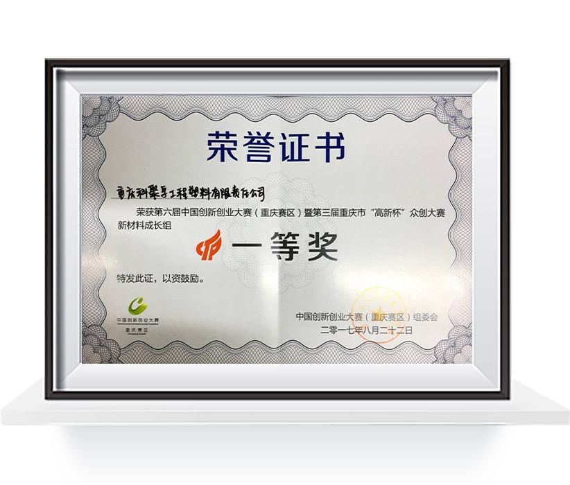 The first prize of the sixth China Innovation and Entrepreneurship Competition chongqing Division
