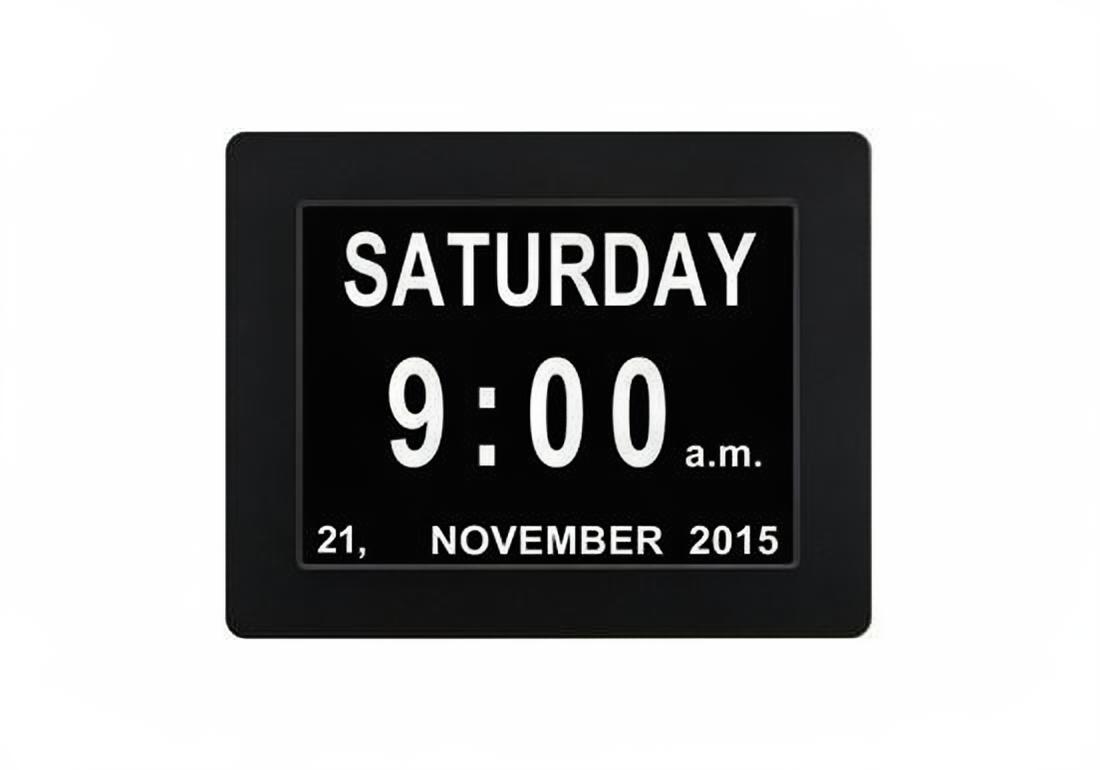 7 inch digital calendar day clock for dementia or alzheimer_DC7002