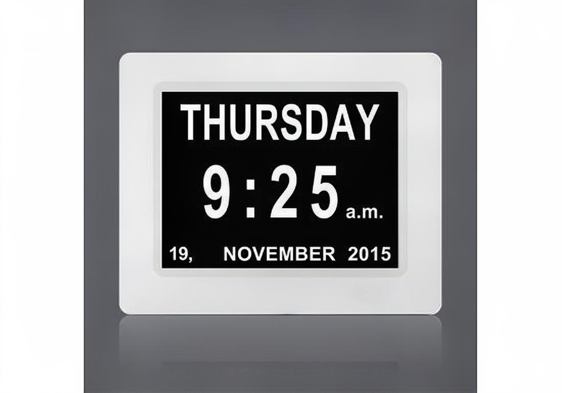 7 Inch LED dementia digital calendar day clock_DC700B