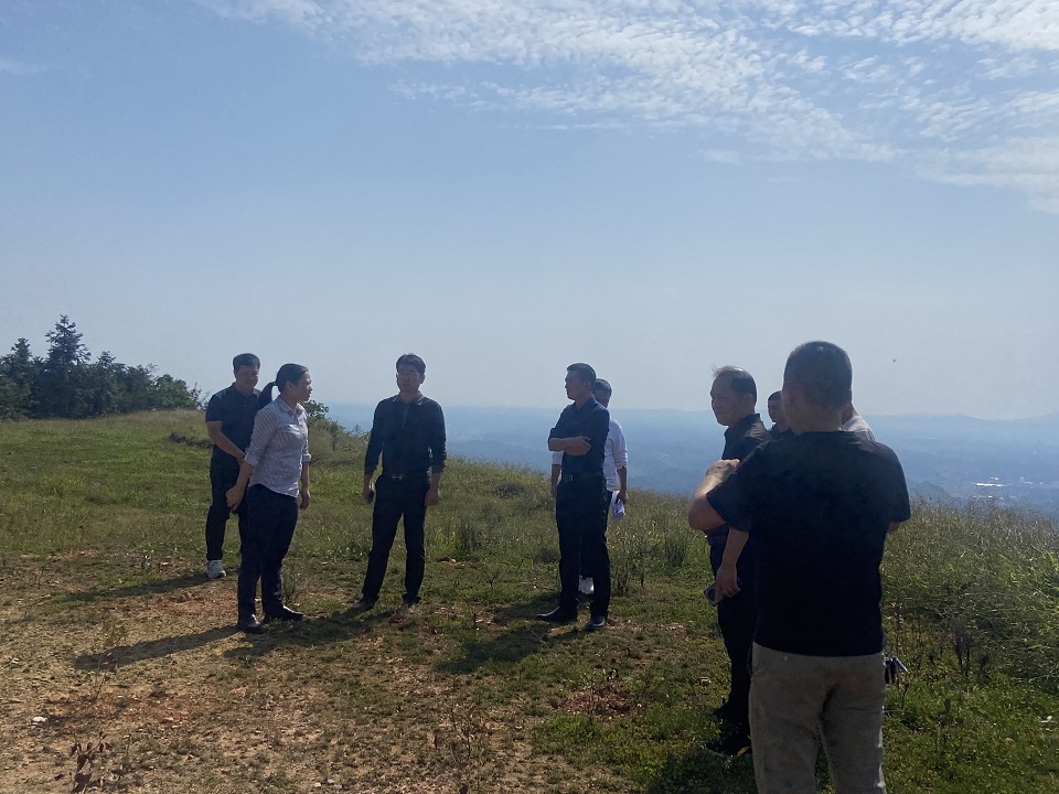 我公司陪同水利厅检查风电场水土保持工作