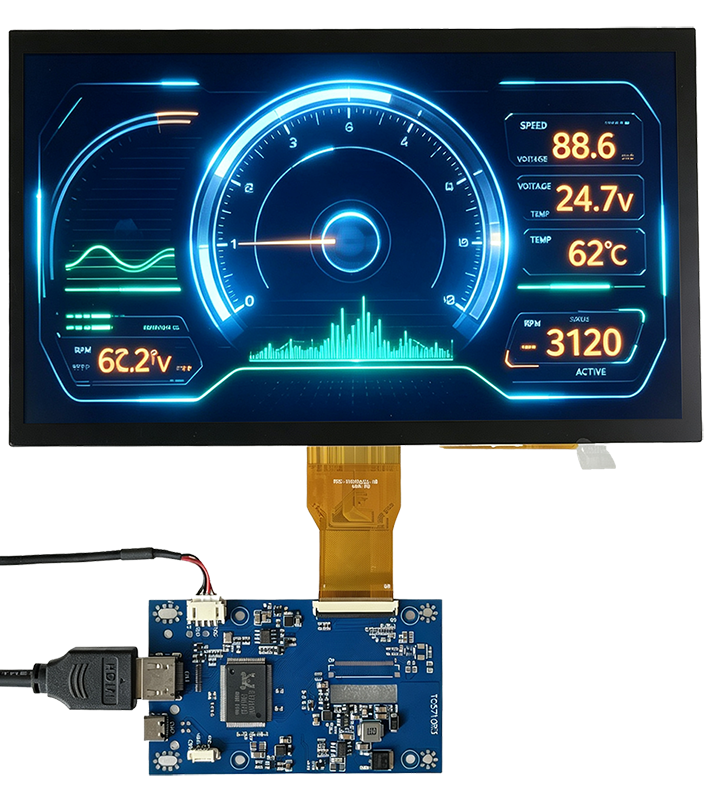 10.1 inch 1024x600 TFT display with HDMI interface board