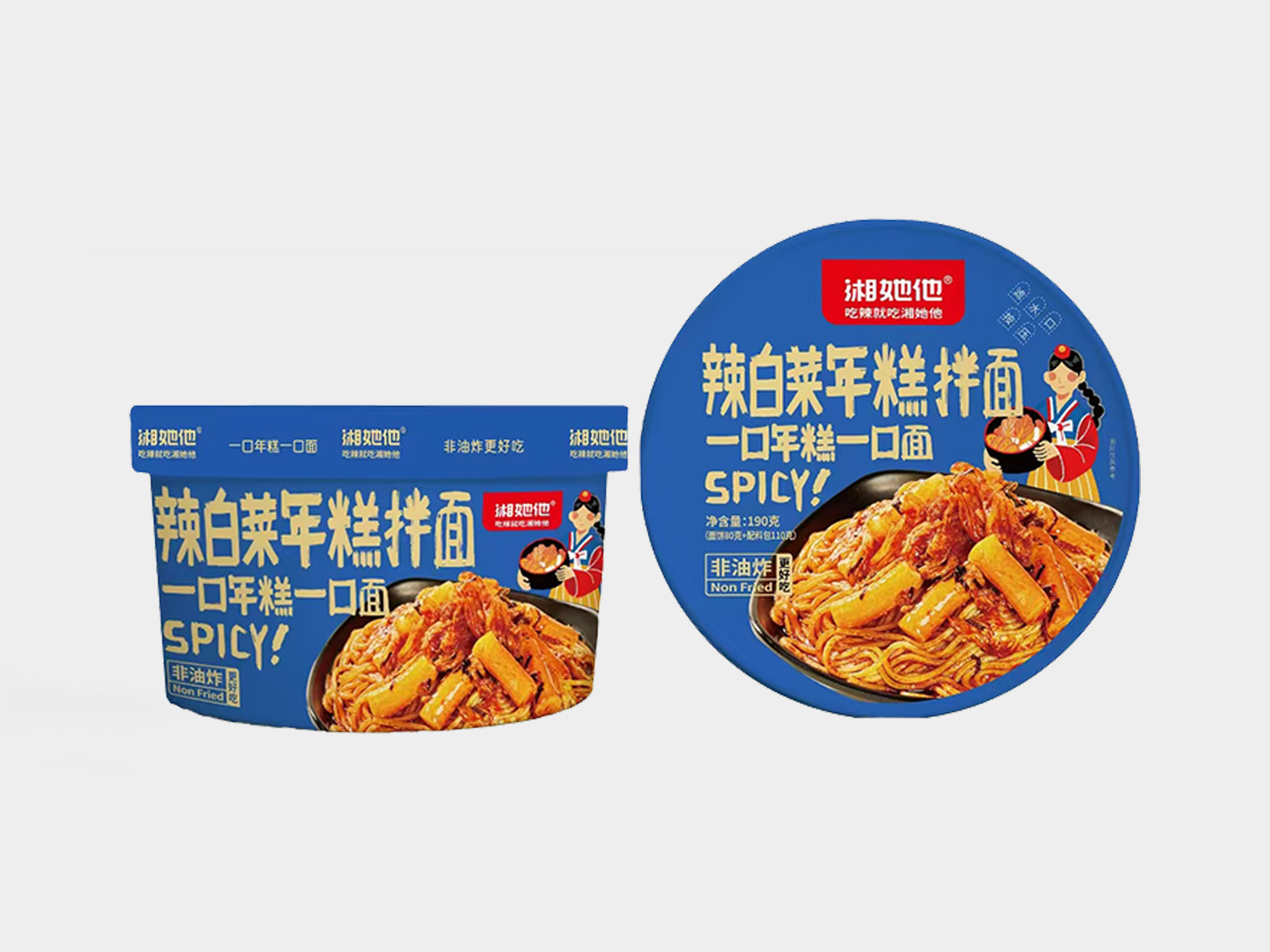 辣白菜年糕拌面