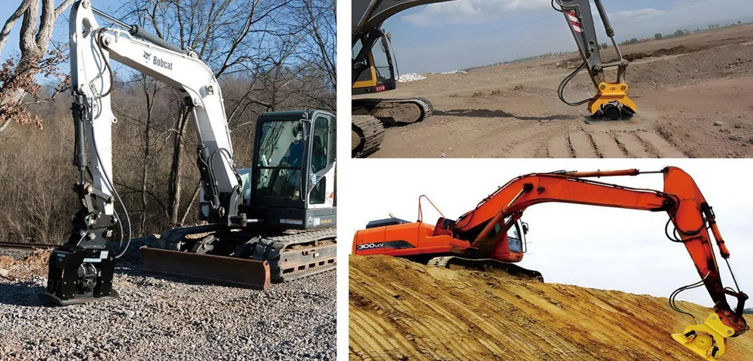 vibratory compactor for highway foundation construction