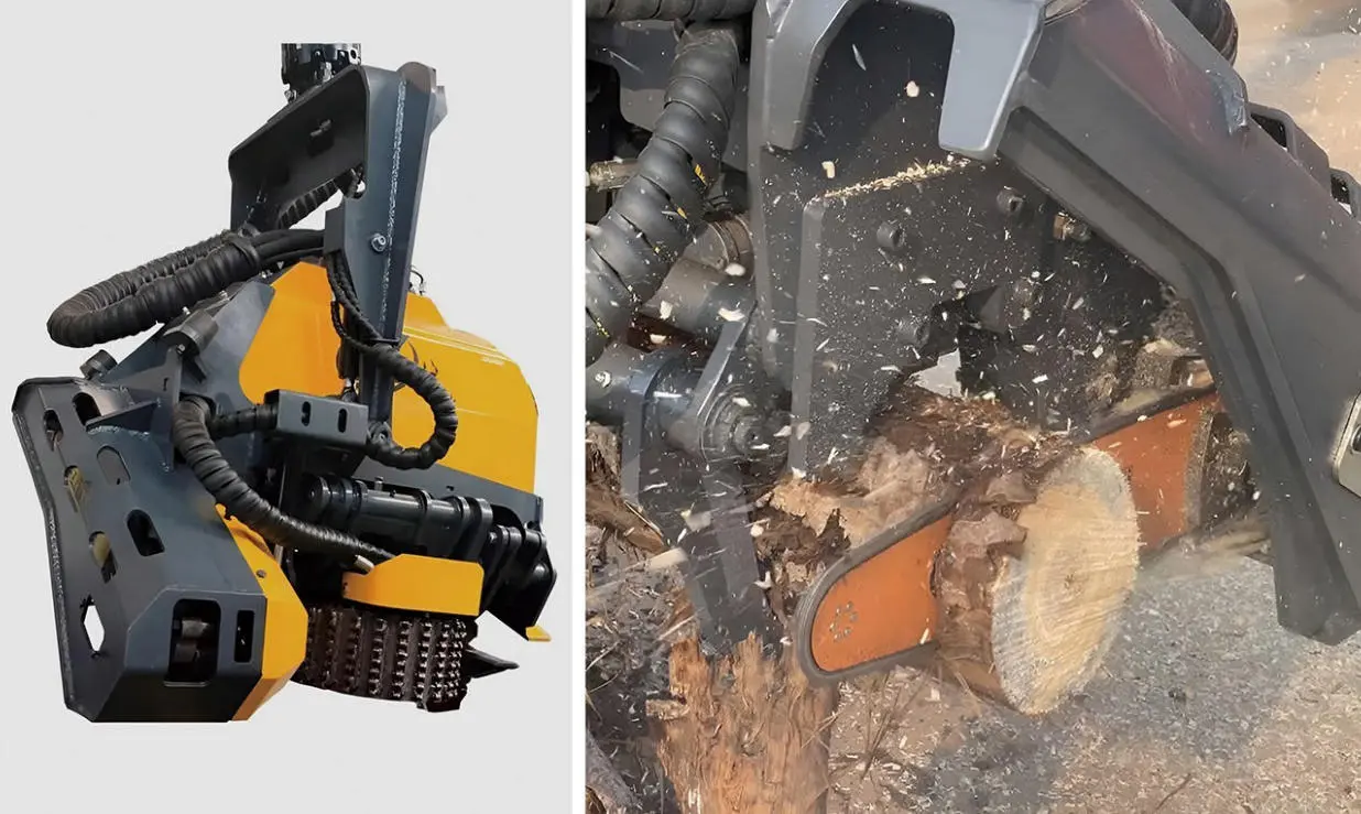 excavator mounted hydraulic automatic logging machine