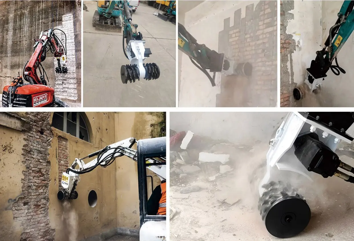 concrete surface finishing drum planer for mini excavator