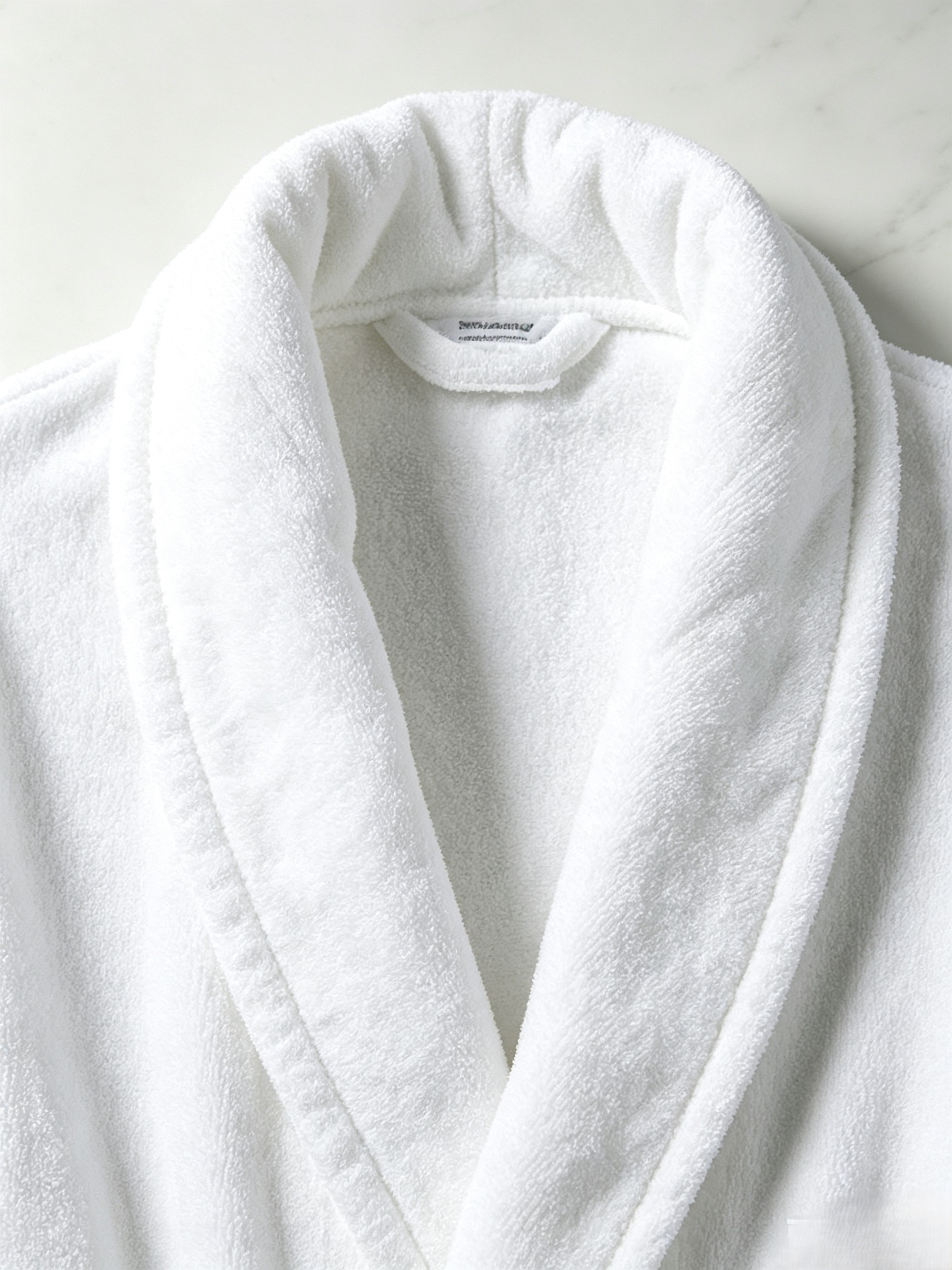 100% Cotton Terry  White Hotel Spa Bath Robe with Shawl Collar