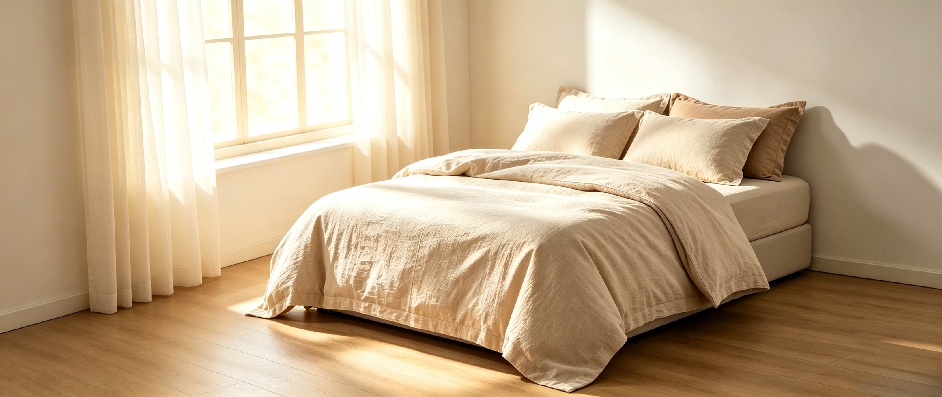 Pre‑Washed 100% Linen 4‑Pieces Bedding Set, Breathable Linen Duvet Cover set