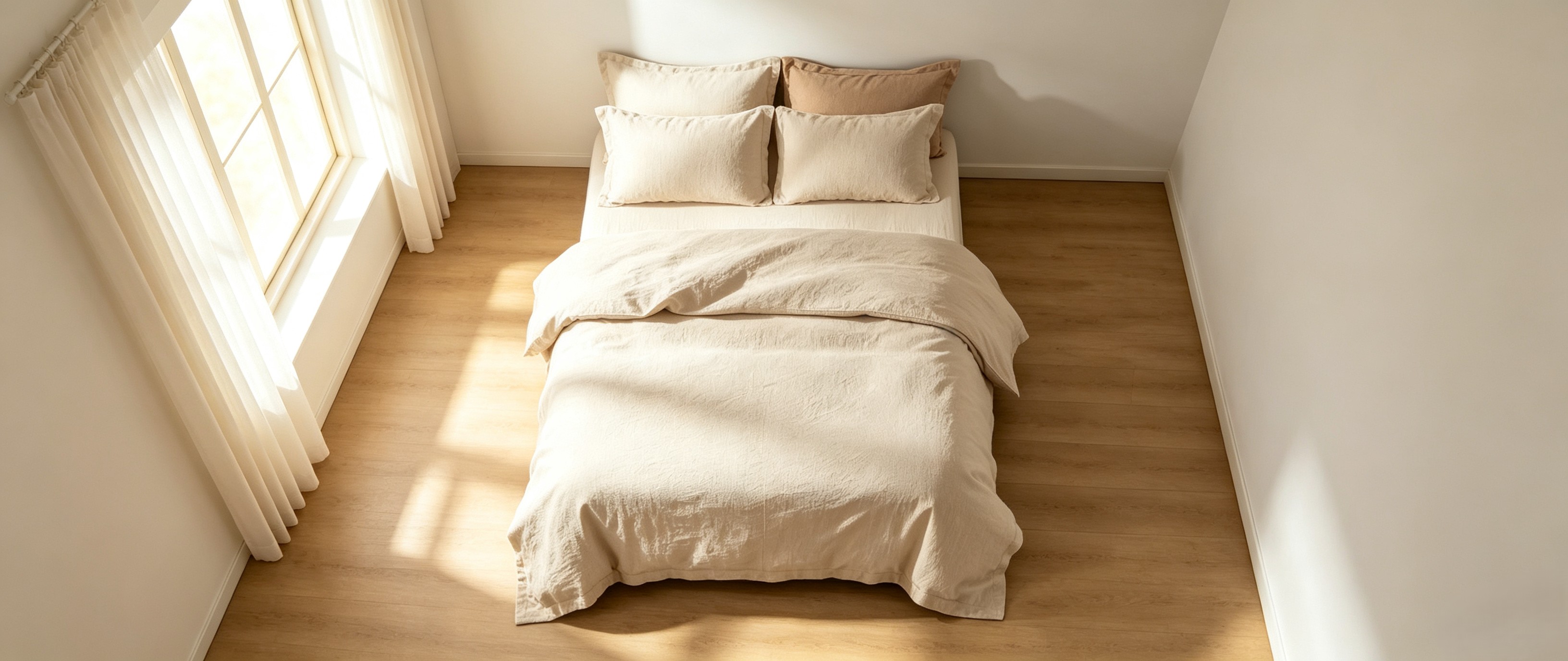 Pre‑Washed 100% Linen 4‑Pieces Bedding Set, Breathable Linen Duvet Cover