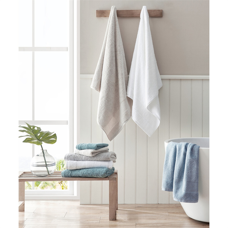 Absorbent Durable Hotel Bath Hand Face Towels with Custom Embroidery Logo