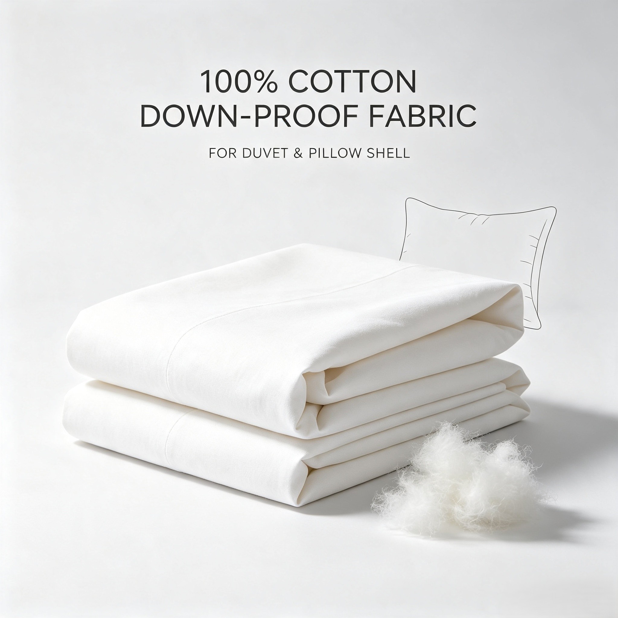 100% Cotton Down‑Proof Fabric | High Density 233T Woven Shell Fabric for Duvet & Pillow