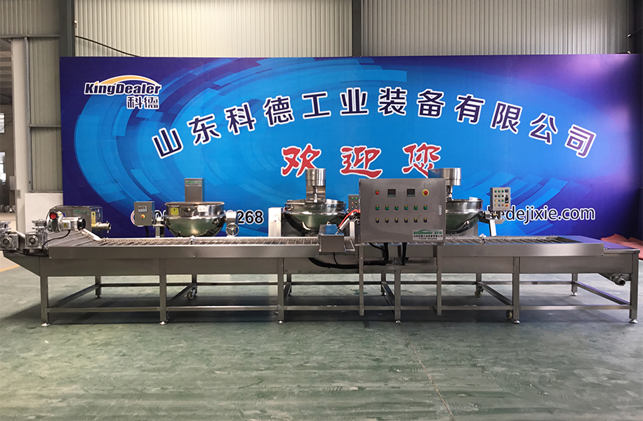 科德大麻花油炸流水线视频