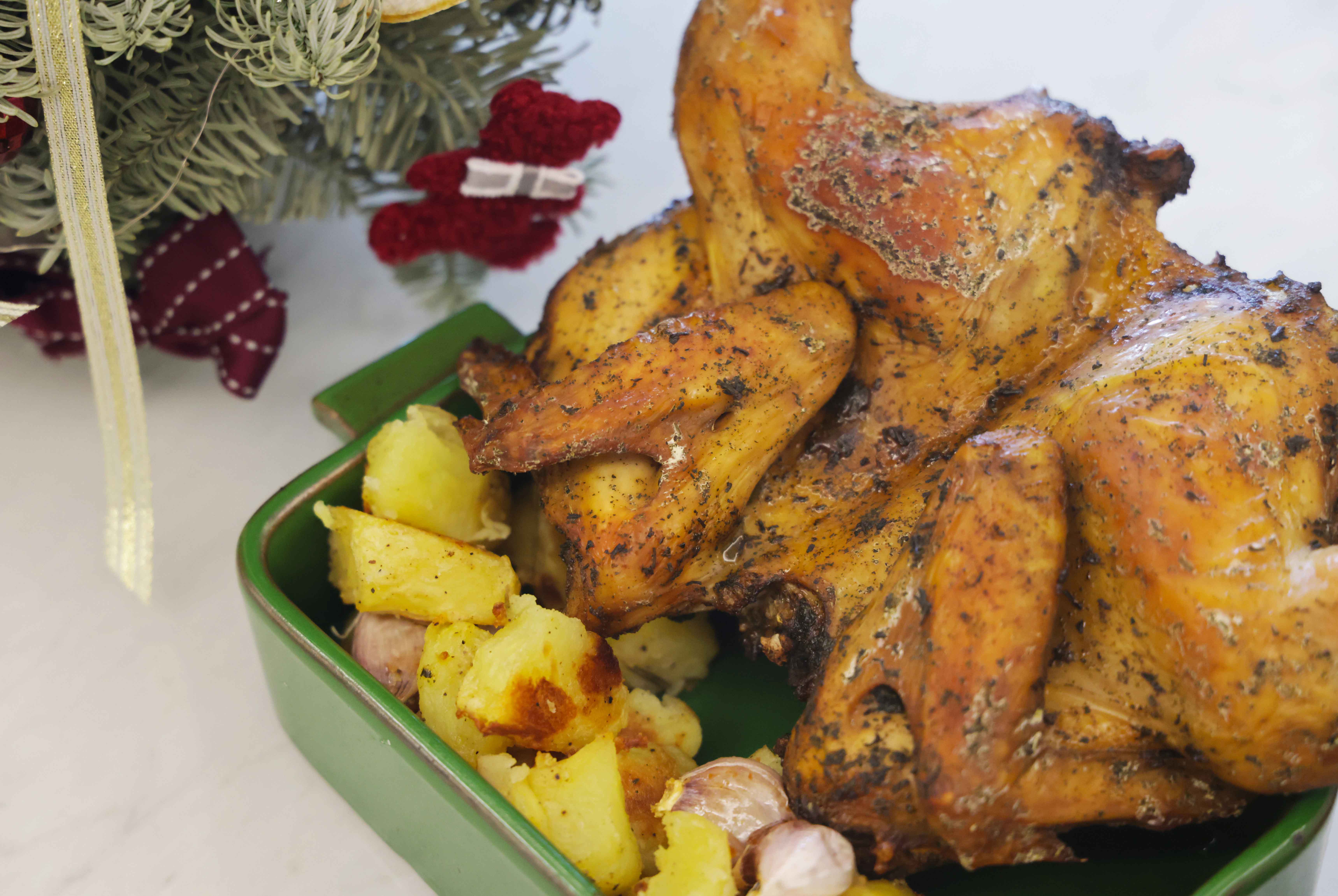 圣诞脆皮烤鸡