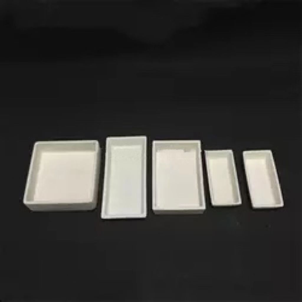 Refractory 99%Al2O3 alumina ceramic crucible tray