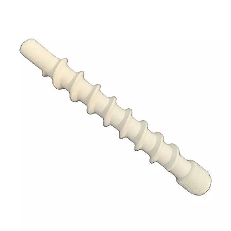 Large alumina ceramic screw for cage feeders