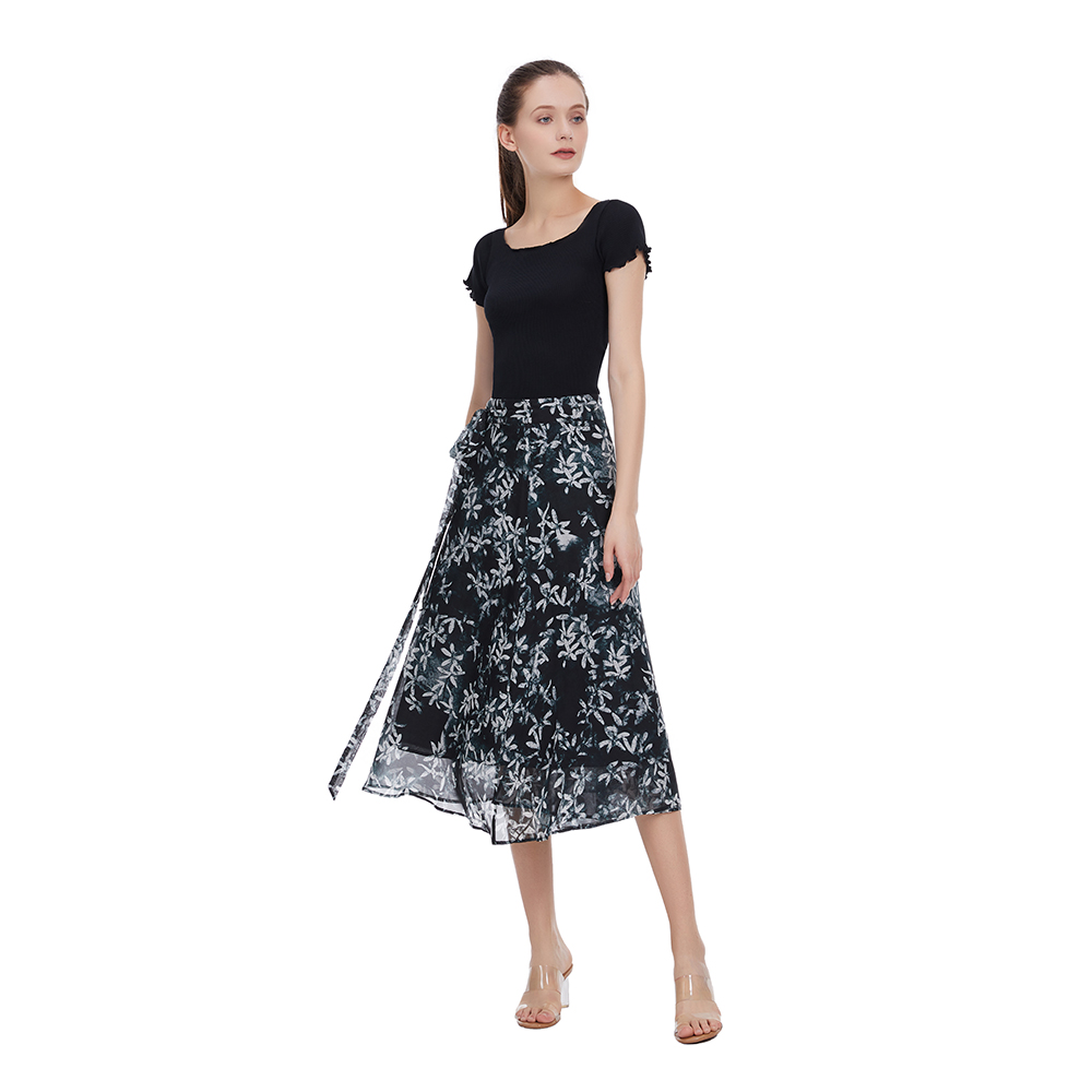 Silk Chiffon Skirt CSDR1821312