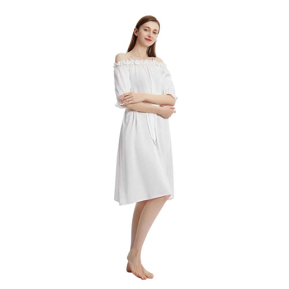 Silk Satin Nightgown CSPA18211714