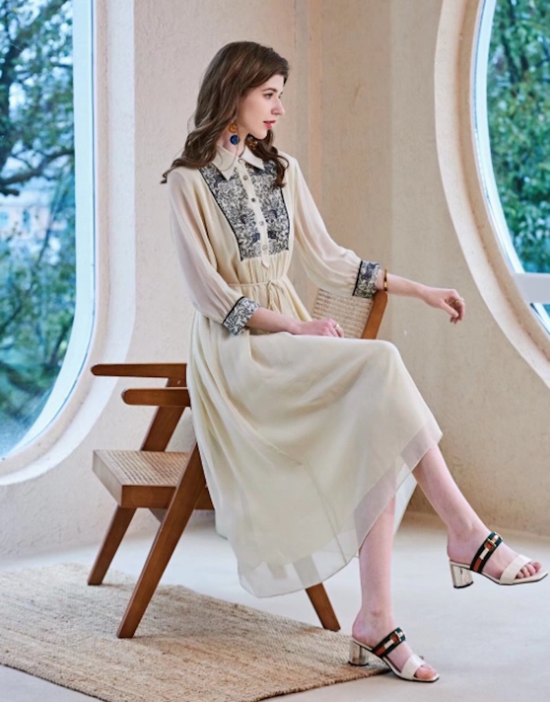 Silk Georgette Dress D9008472