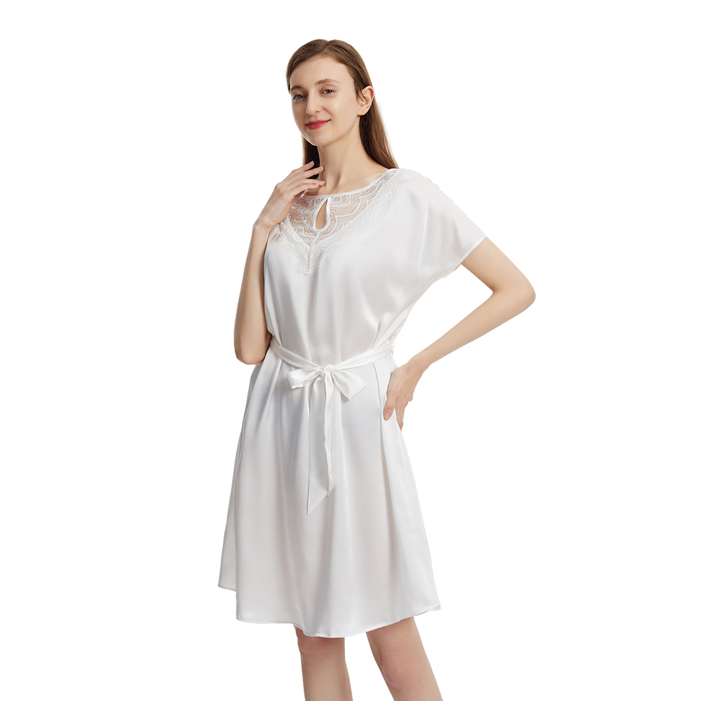 Silk Satin Nightgown CSPA18211708