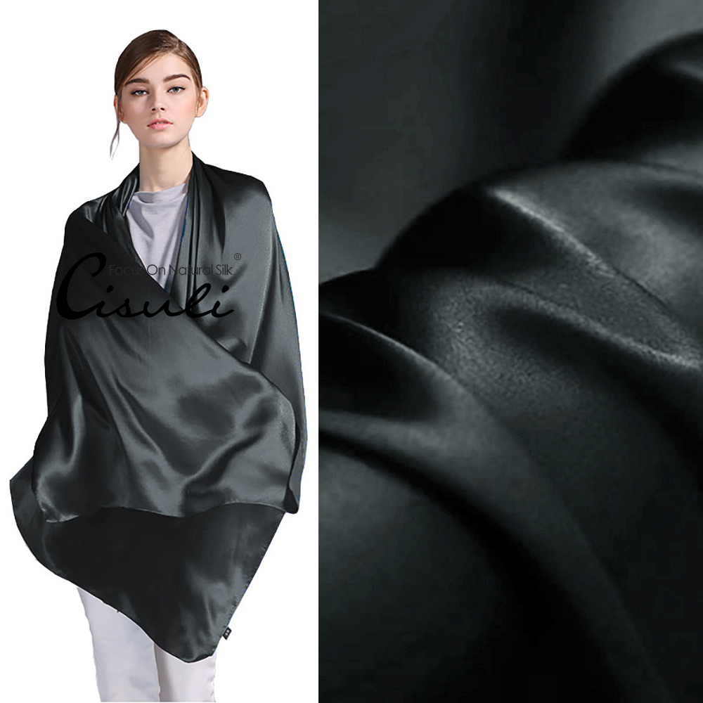 100% Pure Mulberry Silk Satin Long Scarf 55X180cm #58