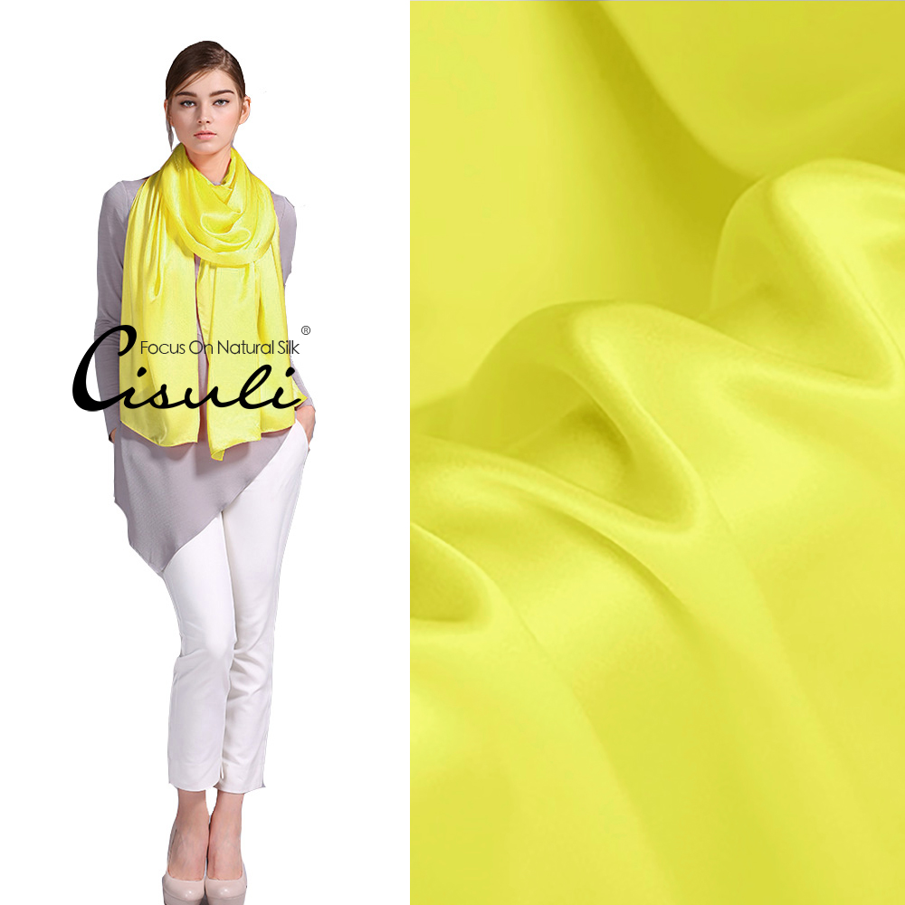 100% Pure Mulberry Silk Satin Long Scarf 55X180cm #10