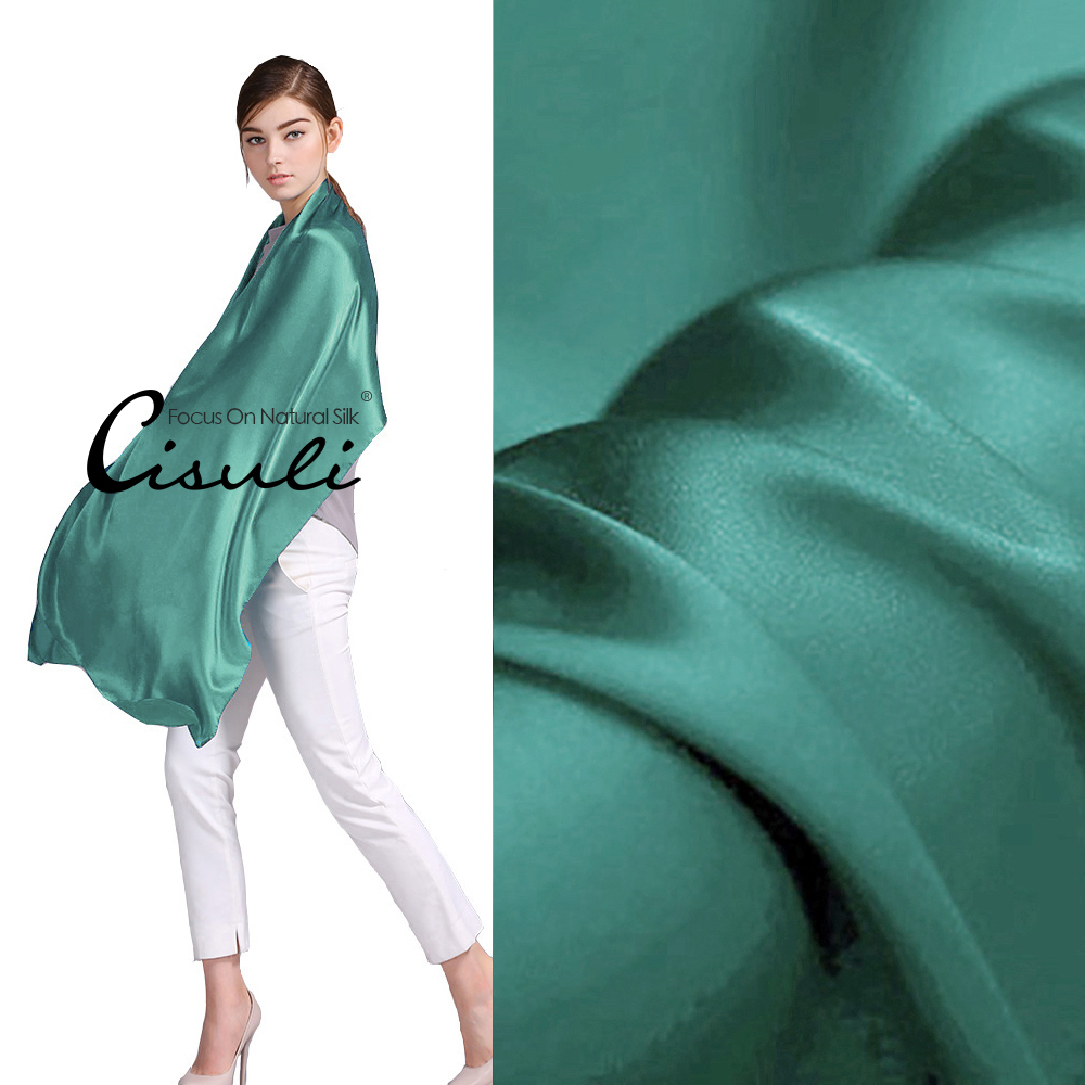 100% Pure Mulberry Silk Satin Long Scarf 55X180cm #90