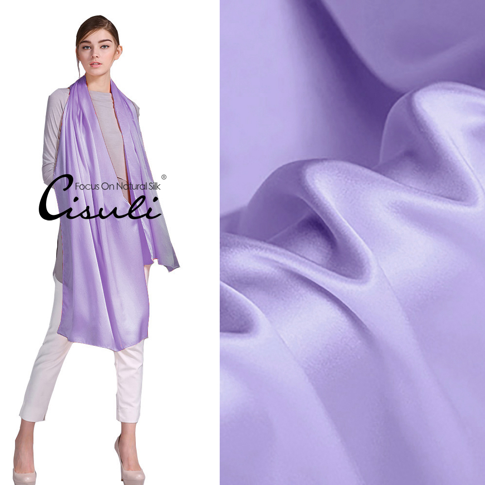 100% Pure Mulberry Silk Satin Long Scarf 55X180cm #28