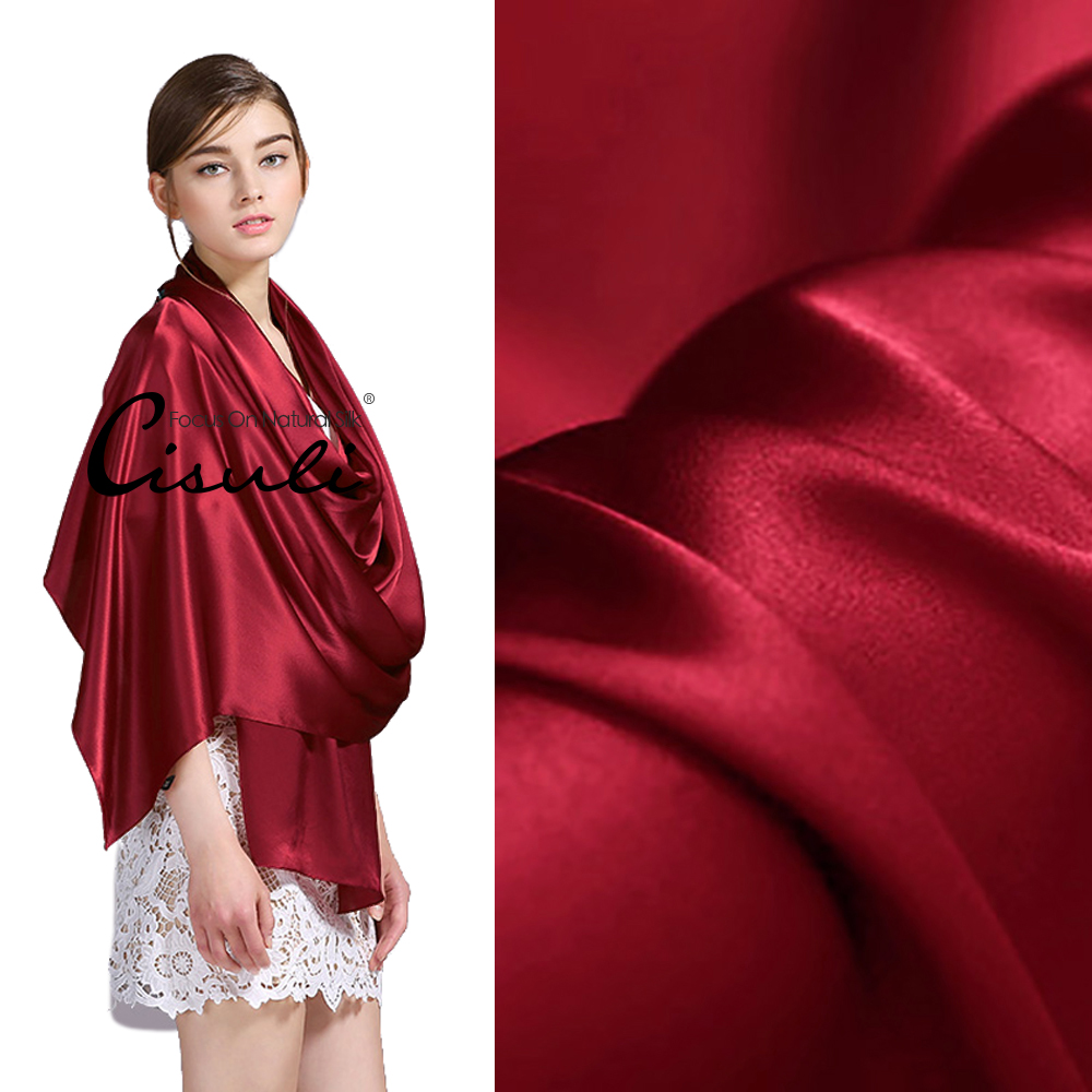 100% Pure Mulberry Silk Satin Long Scarf 55X180cm #01