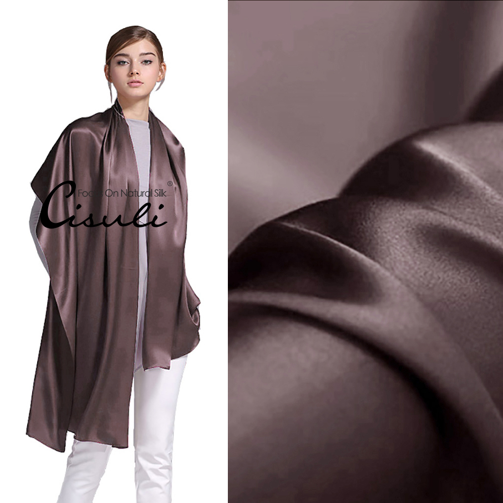 100% Pure Mulberry Silk Satin Long Scarf 55X180cm #22