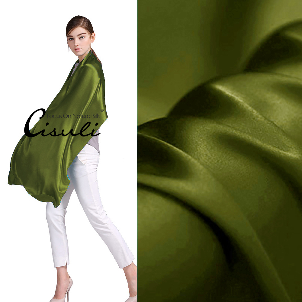 100% Pure Mulberry Silk Satin Long Scarf 55X180cm #85