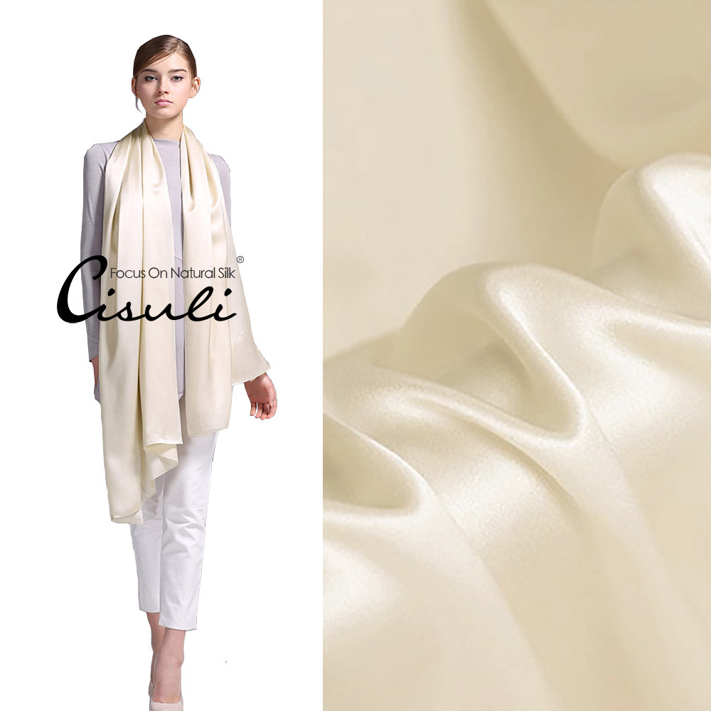 100% Pure Mulberry Silk Satin Long Scarf 55X180cm #04