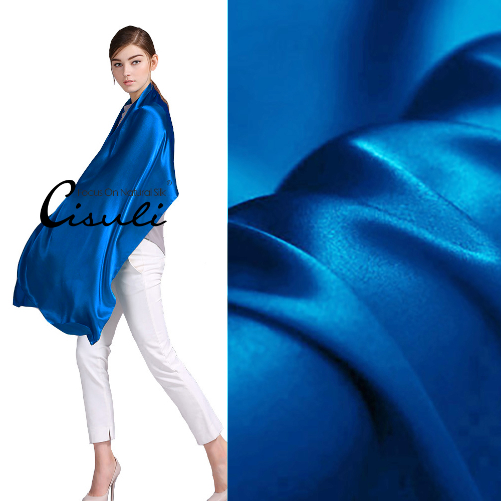 100% Pure Mulberry Silk Satin Long Scarf 55X180cm #68