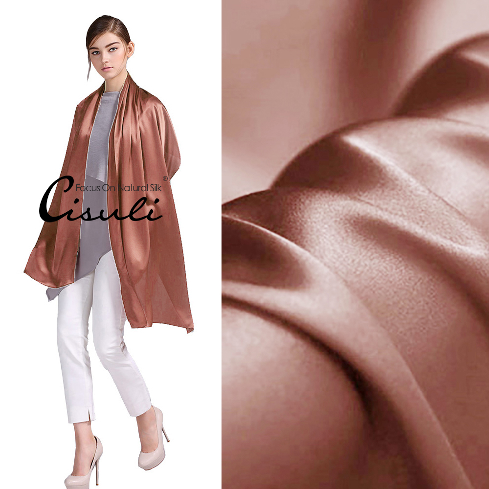 100% Pure Mulberry Silk Satin Long Scarf 55X180cm #71