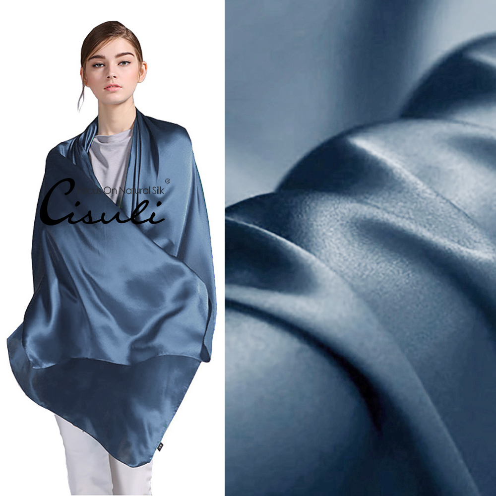 100% Pure Mulberry Silk Satin Long Scarf 55X180cm #84