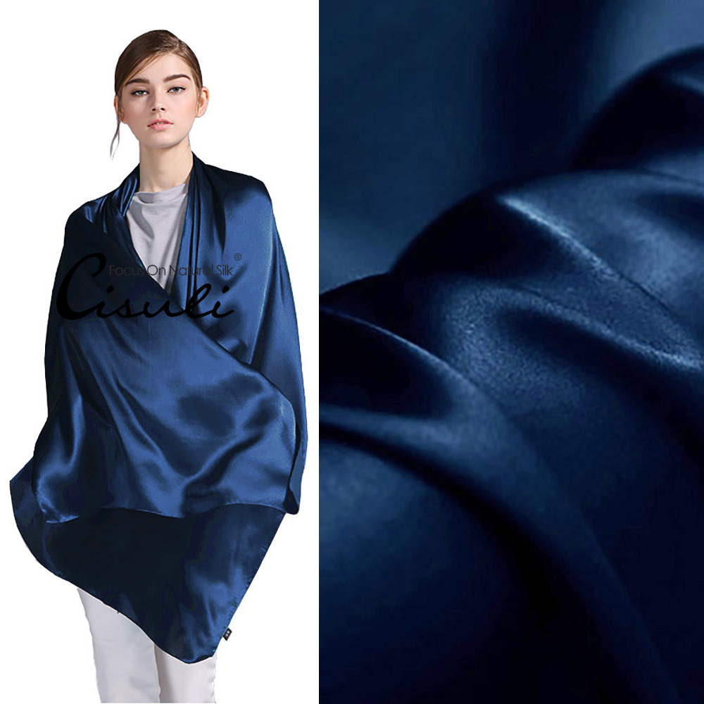 100% Pure Mulberry Silk Satin Long Scarf 55X180cm #89