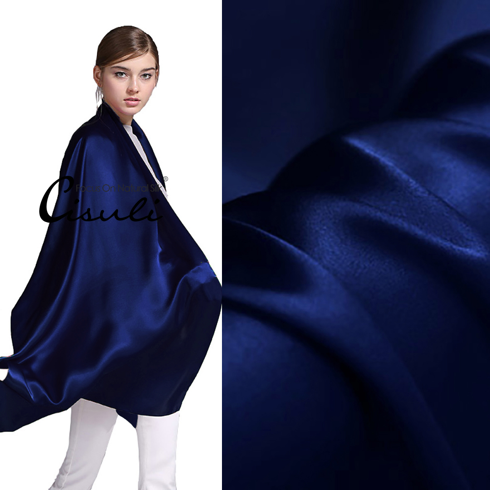 100% Pure Mulberry Silk Satin Long Scarf 55X180cm #50