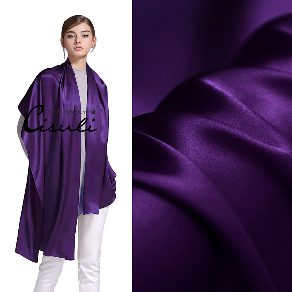 100% Pure Mulberry Silk Satin Long Scarf 55X180cm #53