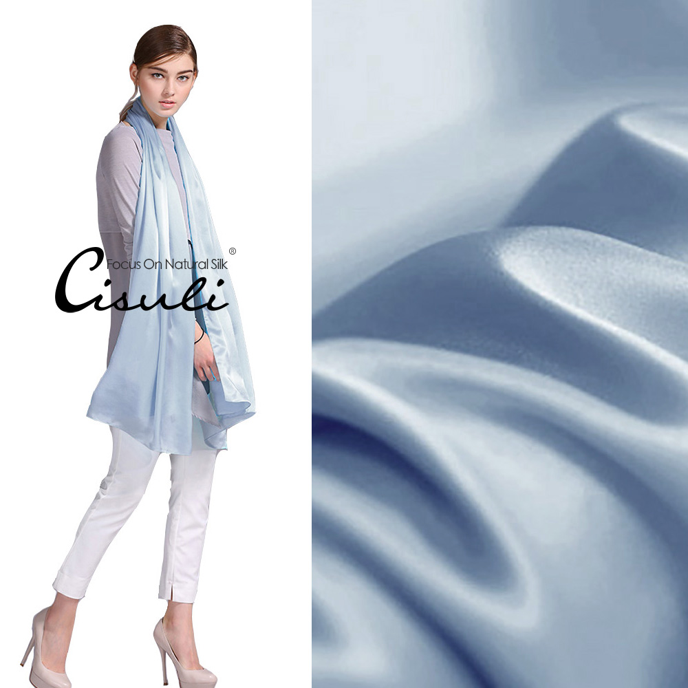 100% Pure Mulberry Silk Satin Long Scarf 55X180cm #48