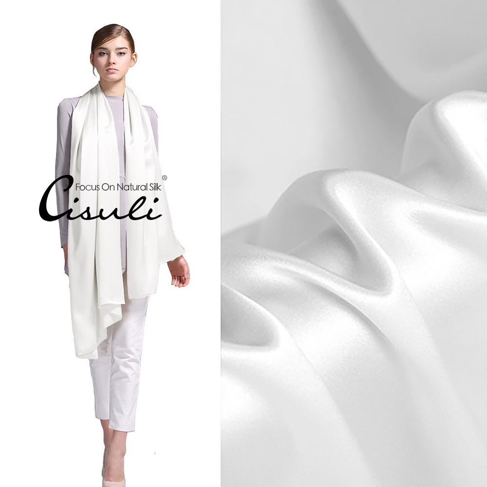 100% Pure Mulberry Silk Satin Long Scarf 55X180cm #40