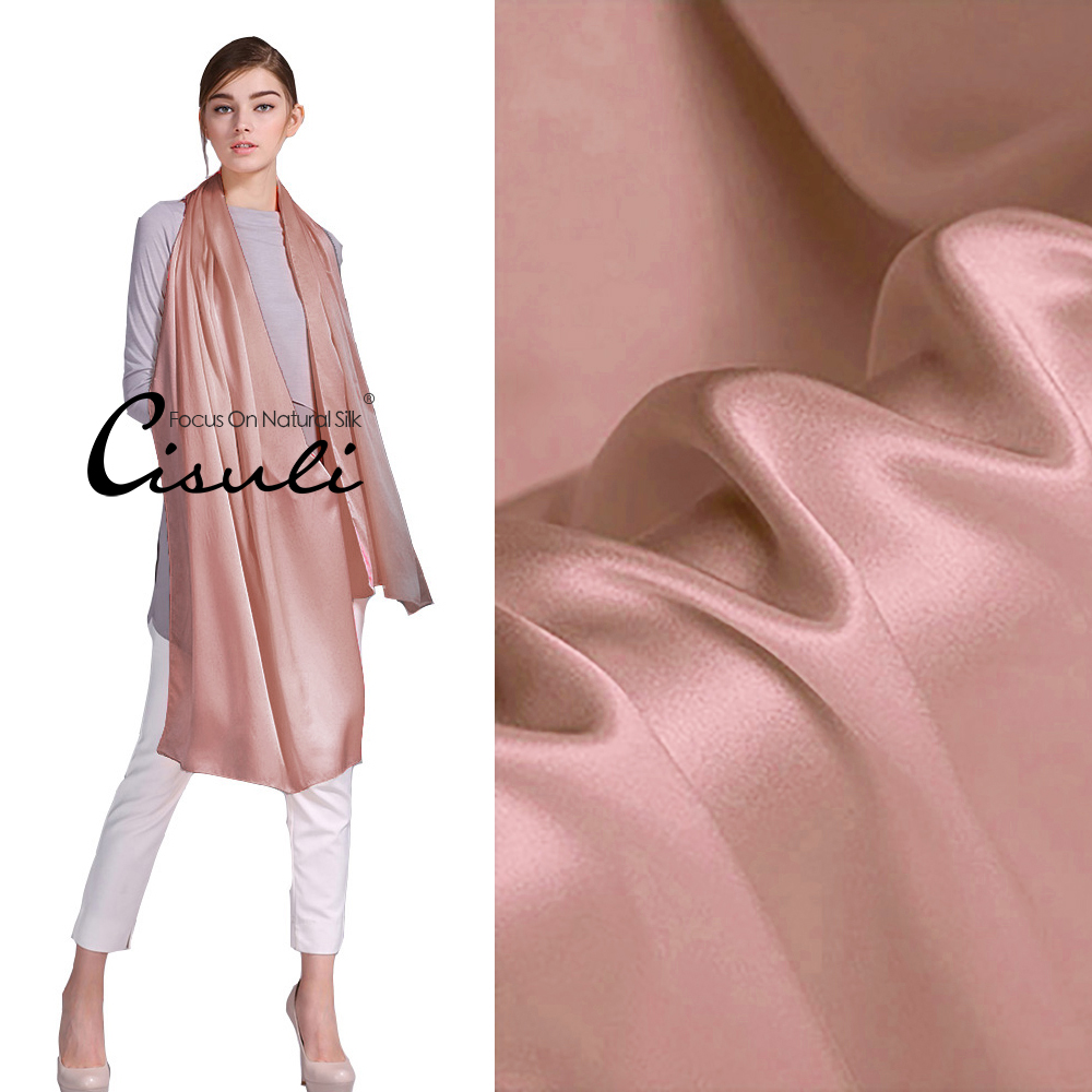 100% Pure Mulberry Silk Satin Long Scarf 55X180cm #83