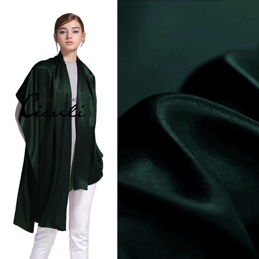 100% Pure Mulberry Silk Satin Long Scarf 55X180cm #92