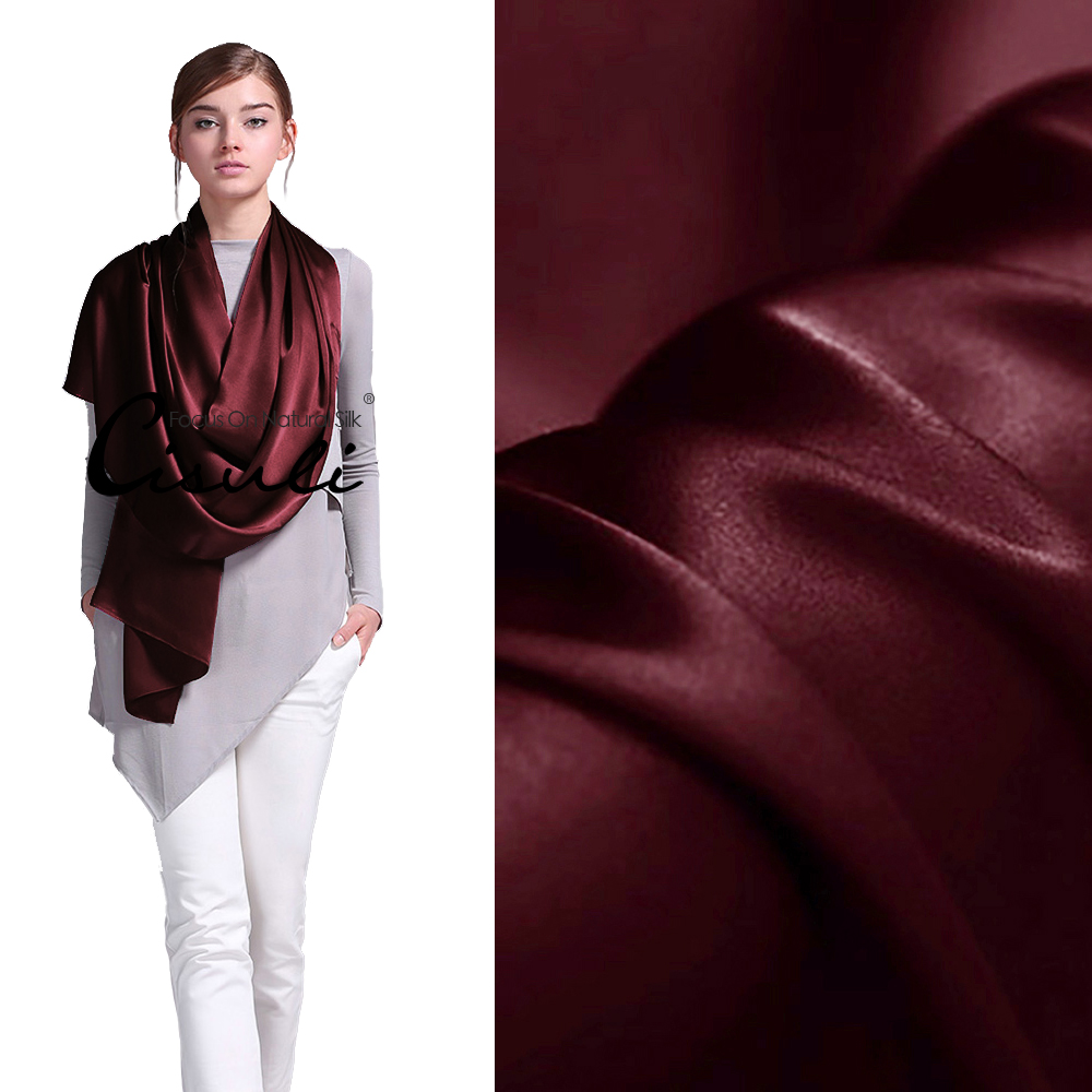 100% Pure Mulberry Silk Satin Long Scarf 55X180cm #79