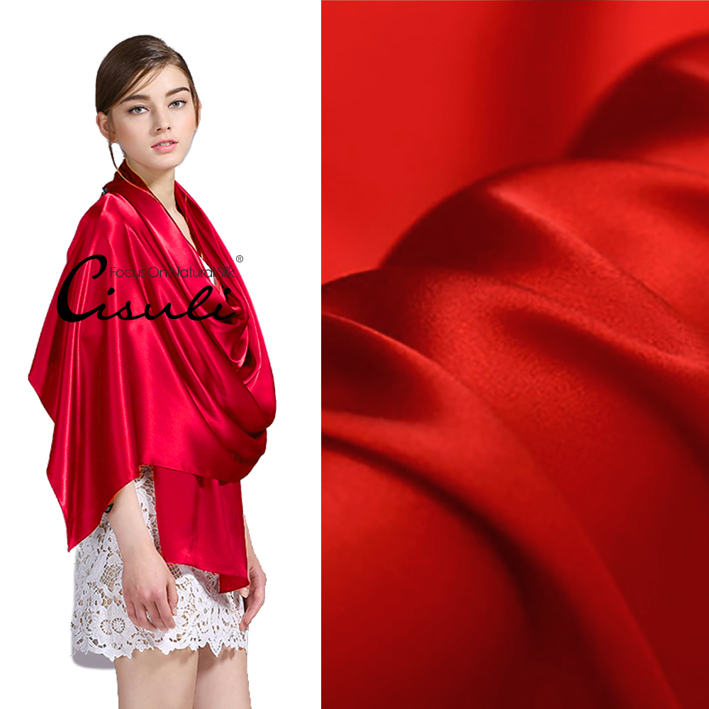 100% Pure Mulberry Silk Satin Long Scarf 55X180cm #57