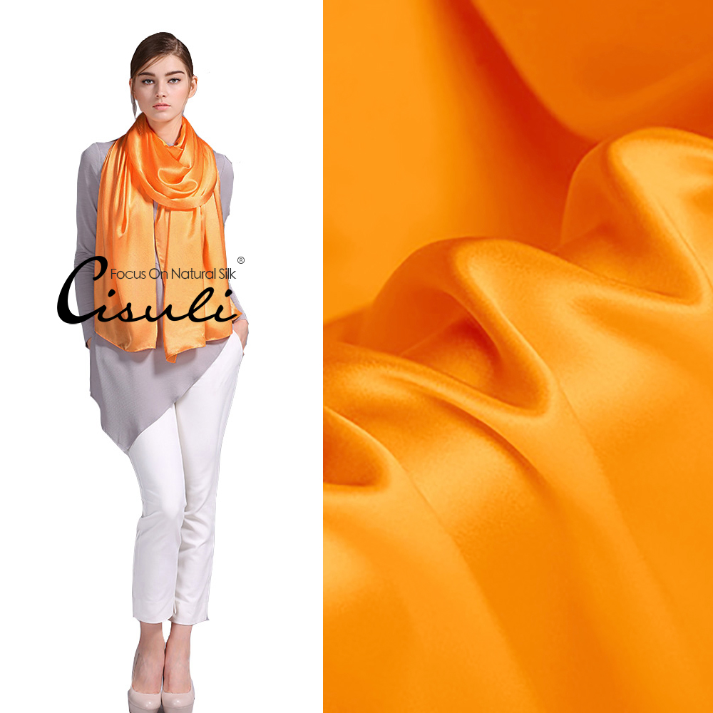 100% Pure Mulberry Silk Satin Long Scarf 55X180cm #05