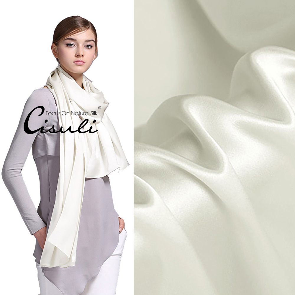 100% Pure Mulberry Silk Satin Long Scarf 55X180cm #26
