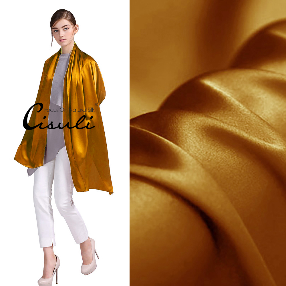 100% Pure Mulberry Silk Satin Long Scarf 55X180cm #70