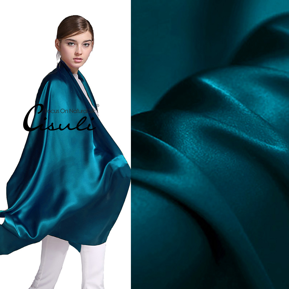 100% Pure Mulberry Silk Satin Long Scarf 55X180cm #54