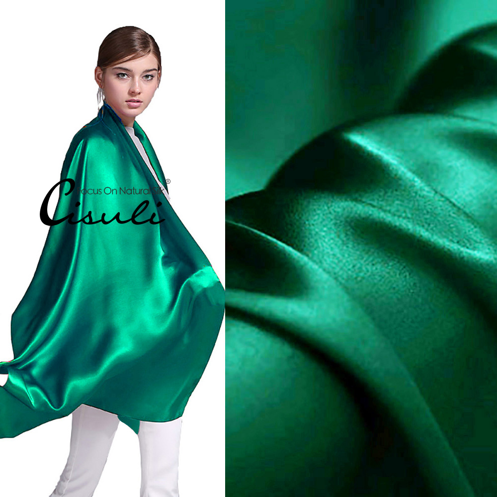 100% Pure Mulberry Silk Satin Long Scarf 55X180cm #61